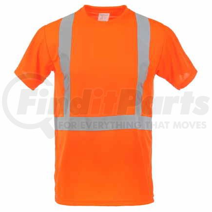 JJ Keller 64781 Safegear™ Hi-Vis T-Shirt, Type R Class 2 and CSA Z96-15, Orange, Large, with Pocket