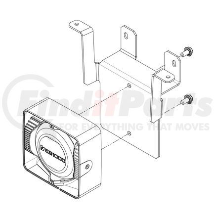 Federal Signal ESB-CHGR15ND No-Drill Bracket Kit, Speaker to Hood Latch Assembly, for 2015-2021 Dodge Charger