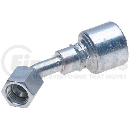 Gates G25175-2020 Hydraulic Coupling/Adapter- Female JIC 37 Flare Swivel- 45 Bent Tube (MegaCrimp)