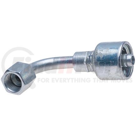 Gates G25180-0405 Hydraulic Coupling/Adapter- Female JIC 37 Flare Swivel- 90 Bent Tube (MegaCrimp)