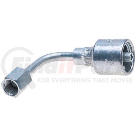 Gates G25181-0406 Female JIC 37 Flare Swivel - 90 Bent Tube (MegaCrimp)