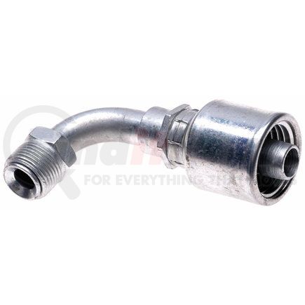 Gates G25504-0607 Hydraulic Coupling/Adapter - SAE Male Inverted Swivel - 90 Bent Tube (MegaCrimp)