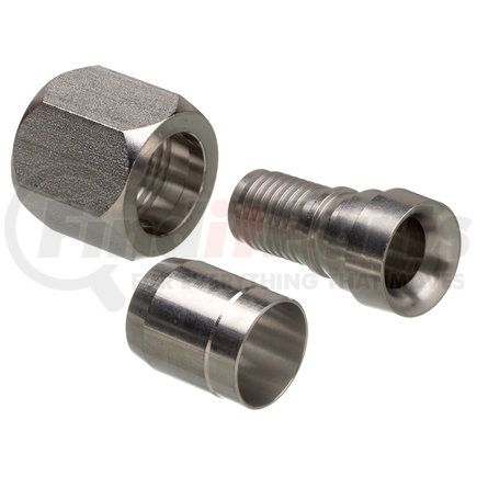 Gates G40170-0606S Hydraulic Coupling/Adapter - Female JIC 37 Flare Swivel - Stainless Steel (C14)