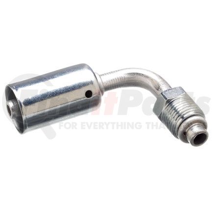 Gates G45585-0608 Male SAE Tube O-Ring Nut - 90 Bent Tube - Aluminum (PolarSeal ACA)