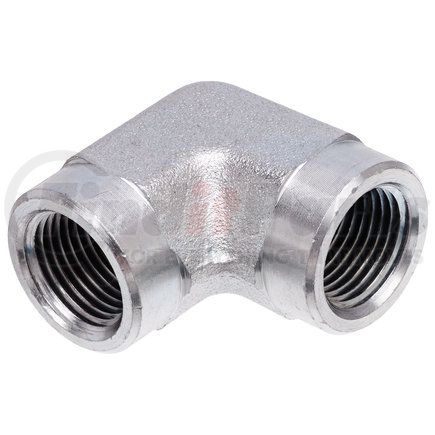 Gates G60156-0402 Hyd Coupling/Adapter- Female Pipe NPTF to Female Pipe NPTF - 90 (SAE to SAE)