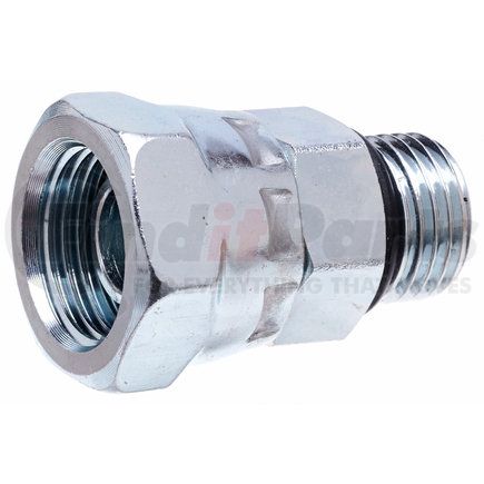 Gates G60285-1008 Hyd Coupling/Adapter- Male O-Ring Boss to Female Pipe Swivel NPSM (SAE to SAE)