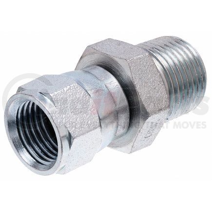 Gates G60520-0404 Hyd Coupling/Adapter- Female JIC 37 Flare Swivel to Male Pipe NPTF (SAE to SAE)