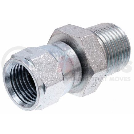 Gates G60520-0606 Hyd Coupling/Adapter- Female JIC 37 Flare Swivel to Male Pipe NPTF (SAE to SAE)