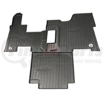 Minimizer 10002663 Floor Mats - Black, 3 Piece, With Minimizer Logo, Manual Transmission, Front, Center Row, For Peterbilt