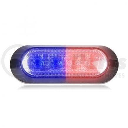 Maxxima M20384BRCL 4 LED BLUE/RED CLEAR LENS WARN