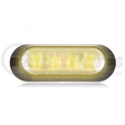 Maxxima M20384YCL Ultra Thin 4 LED Warning Light - Amber, Surface Mount, 12.8V