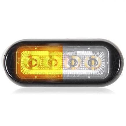 Maxxima M20484YWCL 4 LED RECT SURFACE MNT WARNING AMBER/WHITE CLR LEN