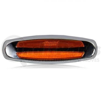 Maxxima M30332Y 2" x 6" Clearance Marker Amber Chrome Bezel P2