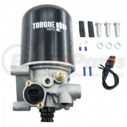 Torque Parts TR955079 Air Brake Dryer - 1200P System Saver, with Coalescing Cartridge, 12V, 1/2" NPT Delivery/Supply Ports, 1/4" Control Port