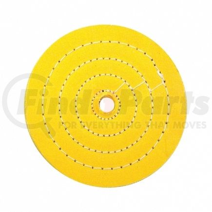 UNITED PACIFIC 90069 Buffing Wheel - 6" Yellow Treated Muslin Buff, 5/8" Arbor