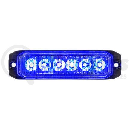 United Pacific 39162 Multi-Purpose Warning Light - 6 High Power LED "Competition Series" Slim Warning Light, Blue