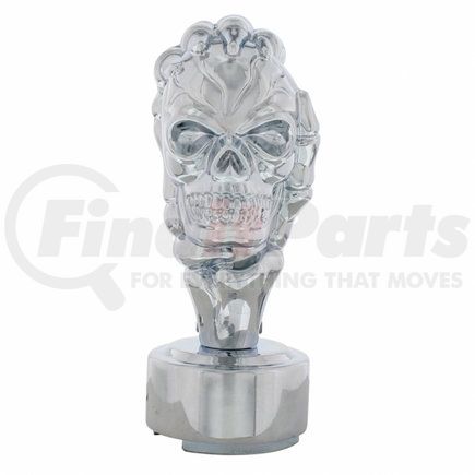 UNITED PACIFIC 70709 - manual transmission shift knob - chrome skull 13/15/18 speed gearshift knob with adapter | chrome skull 13/15/18 speed gearshift knob with adapter
