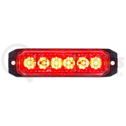 UNITED PACIFIC 39164 - multi-purpose warning light - 6 high power led "competition series" slim warning light - red | 6 high power led "competition series" slim warning light - red