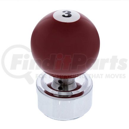 United Pacific 70689 Manual Transmission Shift Knob - Pool Ball, Number "3", for 13/15/18 Speed Eaton Style Shfters