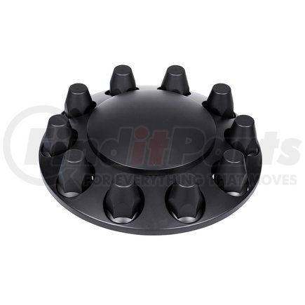 United Pacific 10334 Axle Hub Cover - Front, Matte Black, Dome, with 33mm Thread-On Nut Cover