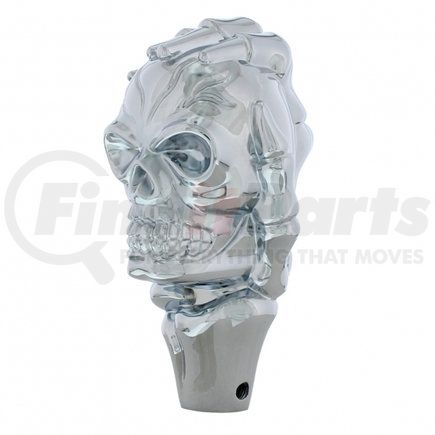 United Pacific 70681 Manual Transmission Shifter Knob - Chrome Skull, Speed, Universal Fit