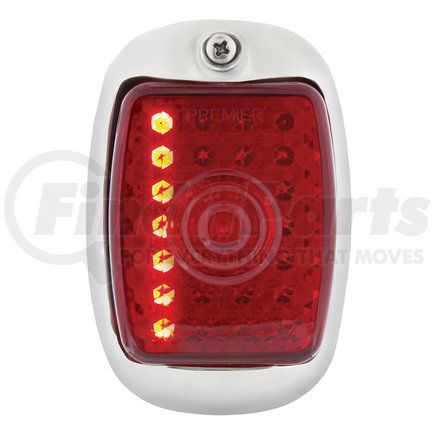 United Pacific 110414 Tail Light - Sequential LED, Red Lens, Stainless Steel Housing, Passenger Side, for 1937-1938 Chevrolet Master