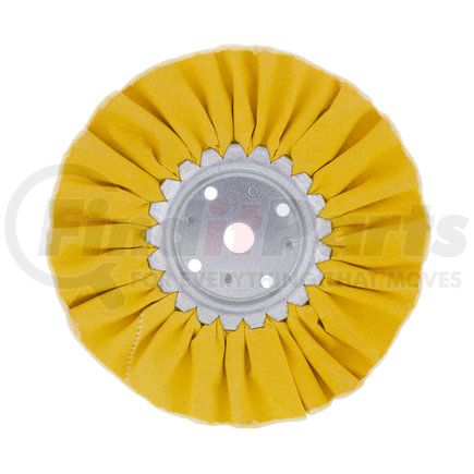 United Pacific 90021 Buffing Wheel - 8" Yellow Treated Airway Buff, 5/8" & 1/2" Arbor