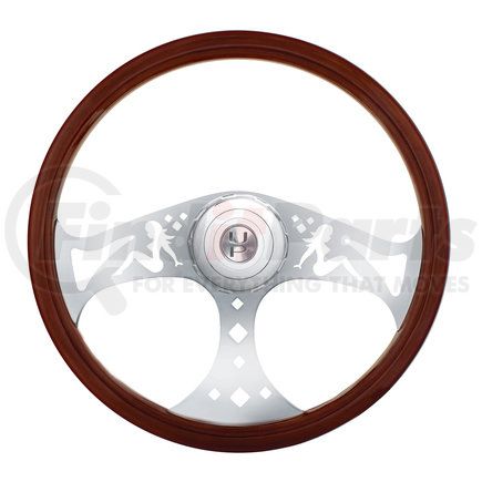 UNITED PACIFIC 88141 - steering wheel - 18" chrome lady steering wheel with hub for peterbilt 1998 -2005, kenworth 2001 -2002 | 18" chrme lady steerng whl, hub&horn button kit for ptrblt 1998-05&kw 2001-2002