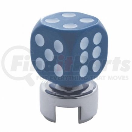 United Pacific 70618 Manual Transmission Shift Knob - Gearshift Knob, Blue Dice, 13/15/18 Speed, with Adapter