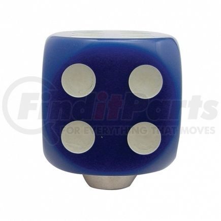 United Pacific 70164 Manual Transmission Shift Knob - Gearshift Knob, Blue Dice, with Glow Dots