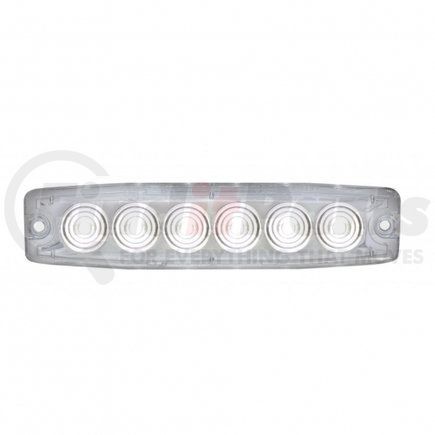 United Pacific 36684B Multi-Purpose Warning Light - 6 High Power LED Super Thin Warning Light, White LED/Clear Lens