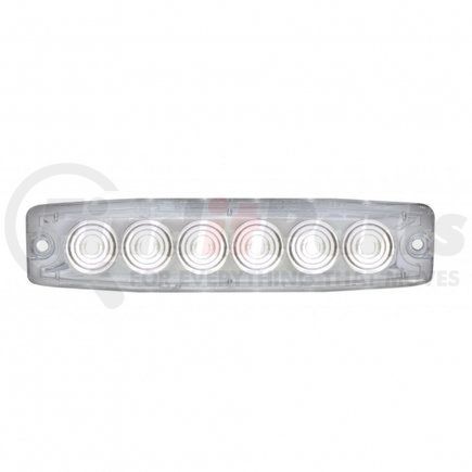 UNITED PACIFIC 36684B Multi-Purpose Warning Light - 6 High Power LED Super Thin Warning Light, White LED/Clear Lens