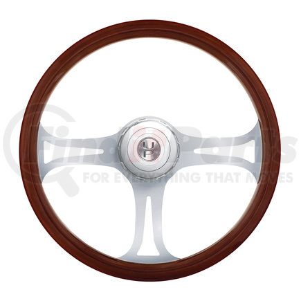 United Pacific 88142 Steering Wheel - 18" Chrome Blade with Hub, for Peterbilt 1998-2005 and Kenworth 2001-2002