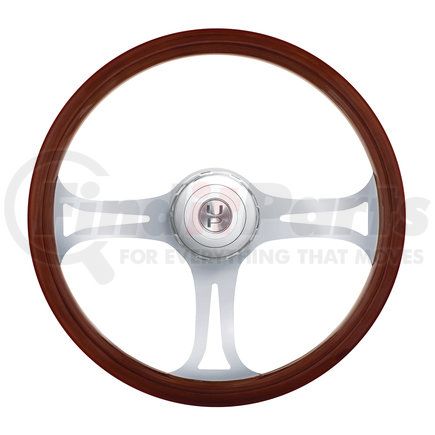 UNITED PACIFIC 88142 - steering wheel - 18" chrome blade steering wheel with hub for peterbilt 1998 -2005, kenworth 2001 -2002 | 18" chrme blade steerng whl, hub&horn button kit for ptrblt 1998-05&kw 2001-2002