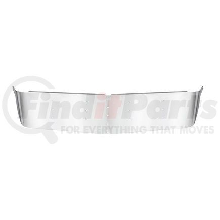 United Pacific 28013 Sun Visor - 13 1/2" Stainless Steel, Curved Drop Style, for Kenworth