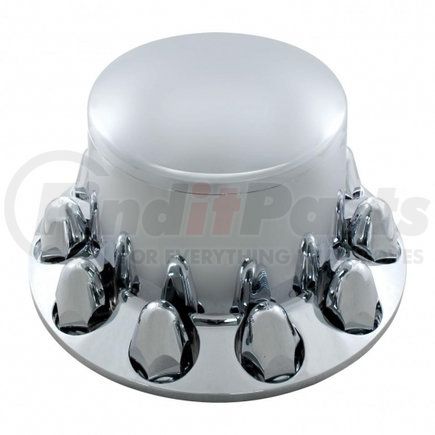 United Pacific 10256 Axle Hub Cover - Axle Cover, Rear, Chrome, Dome, with 1- 1/2" Nut Cover, Push-On