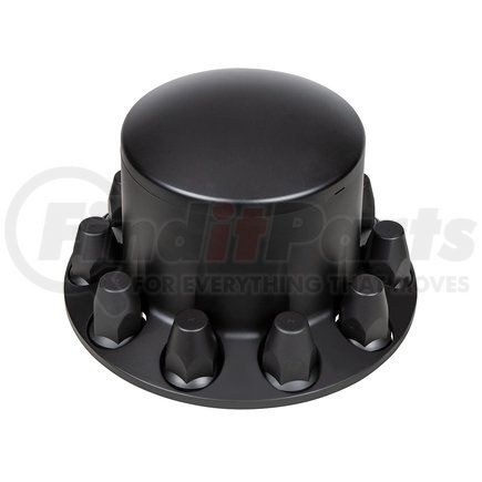 UNITED PACIFIC 10335 - axle hub cover - matte black dome rear axle cover with 33mm thread-on nut cover | matte black dome rear axle cover with 33mm thread-on nut cover