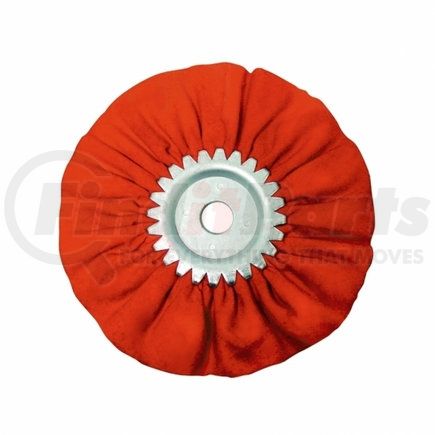 United Pacific 92021 Buffing Wheel - 6" Red Treated Airway Buff, 3/4" Arbor