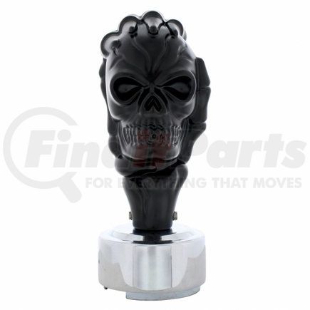UNITED PACIFIC 70710 - manual transmission shift knob - black skull 13/15/18 speed gearshift knob with adapter | black skull 13/15/18 speed gearshift knob with adapter
