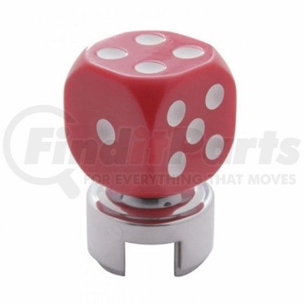 United Pacific 70615 Manual Transmission Shift Knob - Gearshift Knob, Red Dice, 13/15/18 Speed, with Adapter