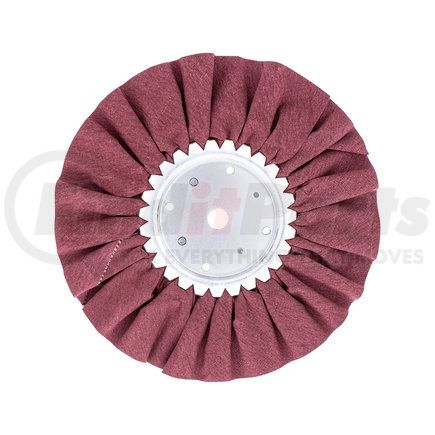 United Pacific 90023 Buffing Wheel - 8" Red Treated Airway Buff, 5/8" & 1/2" Arbor