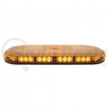 United Pacific 36938 Light Bar - 42 High Power LED, Micro Warning, Permanent Mount, Amber Lens