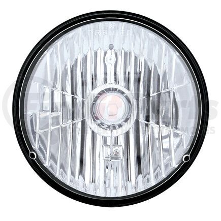 United Pacific 31387 Crystal Headlight - RH/LH, 7", Round, Chrome Housing, High/Low Beam, H4/HB2 Bulb