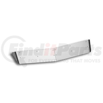 United Pacific 29102 Sunvisor - Stainless, 10" Drop Style, Sunvisor, for 2007+ Kenworth Aerocab with Curved Glass and B-Cab