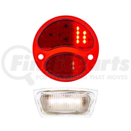 United Pacific 110194 Tail Light - 31 LED Red Sequential, with LED License Plate Light, for 1928-1931 Ford Car, L/H