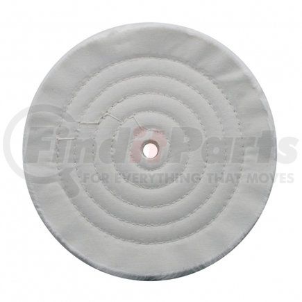 UNITED PACIFIC 90022 Buffing Wheel - 8" White Soft Muslin Buff, 1/2" Arbor
