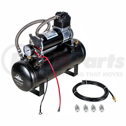 UNITED PACIFIC 46154 - air horn compressor kit - "competition series" heavy duty 12v 140 psi air compressor and tank kit | heavy duty 12v 150 psi air compressor & tank kit - competition series