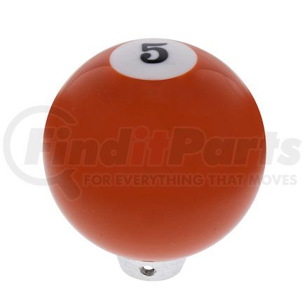 UNITED PACIFIC 70755 Manual Transmission Shift Knob - Gearshift Knob, Orange, 5 Ball