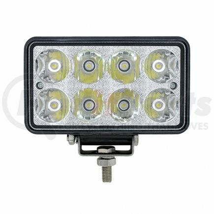 United Pacific 36507 Work Light - Vehicle-Mounted, 8 High Power, LED, Rectangular, with Chrome Reflector