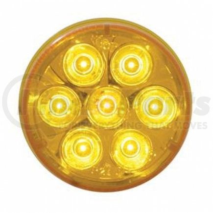 UNITED PACIFIC 39984 Clearance/Marker Light, Amber LED/Amber Lens, Round Design, 2", with Reflector, 7 LED